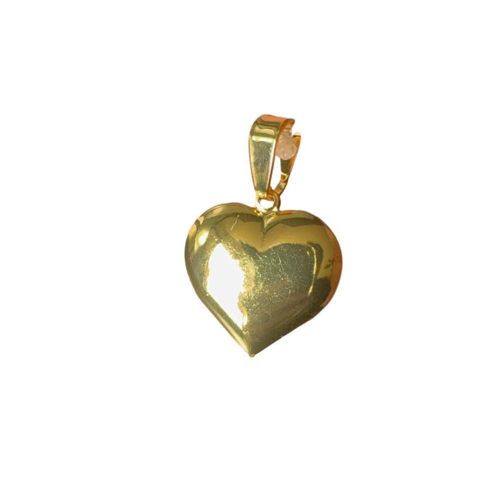 Pingente Coração Liso - Banhado A Ouro 18K