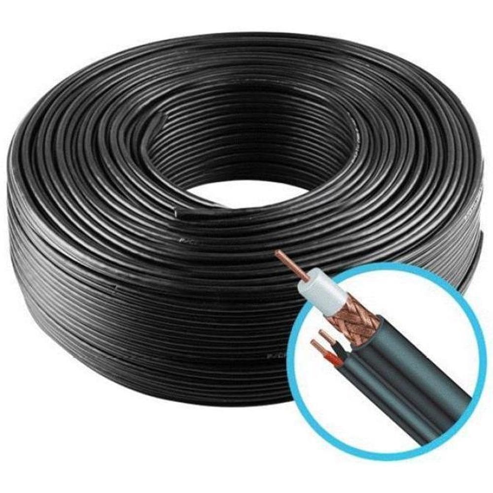 Kit Instalação 1 Camera De Segurança Cabo Cftv E Conectores