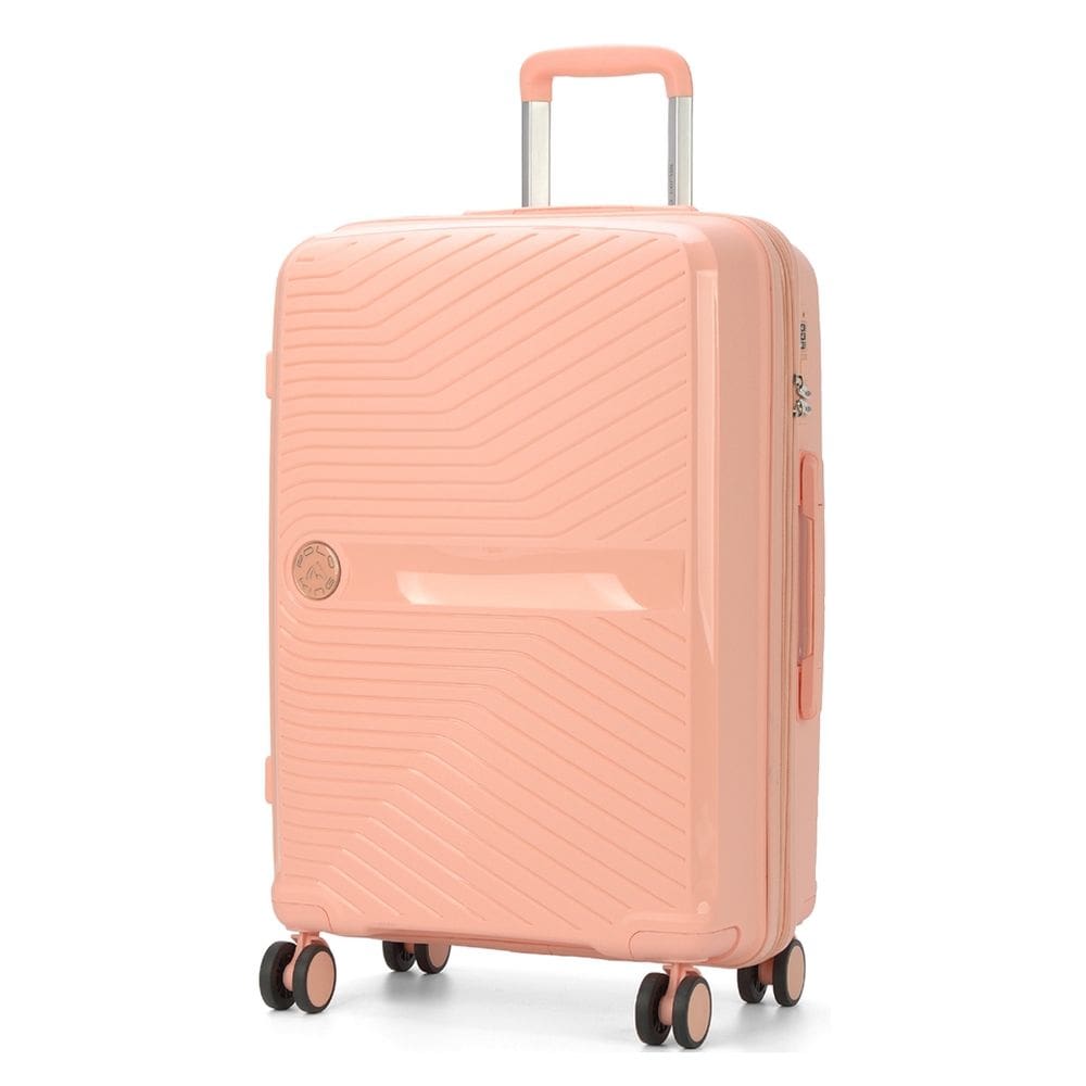 Mala Média Granada Rígida Rodas Giro 360° - Salmão - Polo King