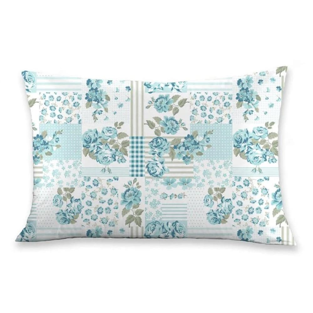 Fronha Malha Basic Estampada Buettner Esperanza Turquesa