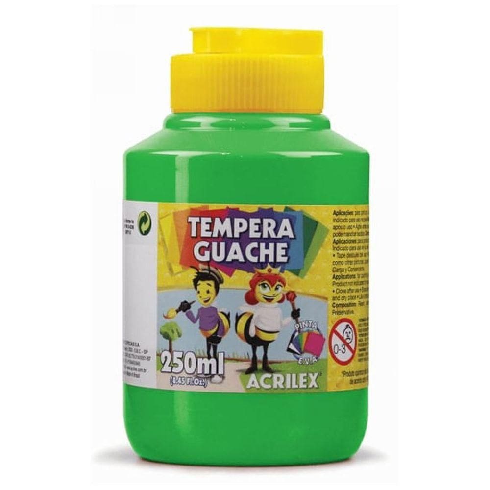 Tinta Guache 250 Ml - Acrilex - Verde Folha