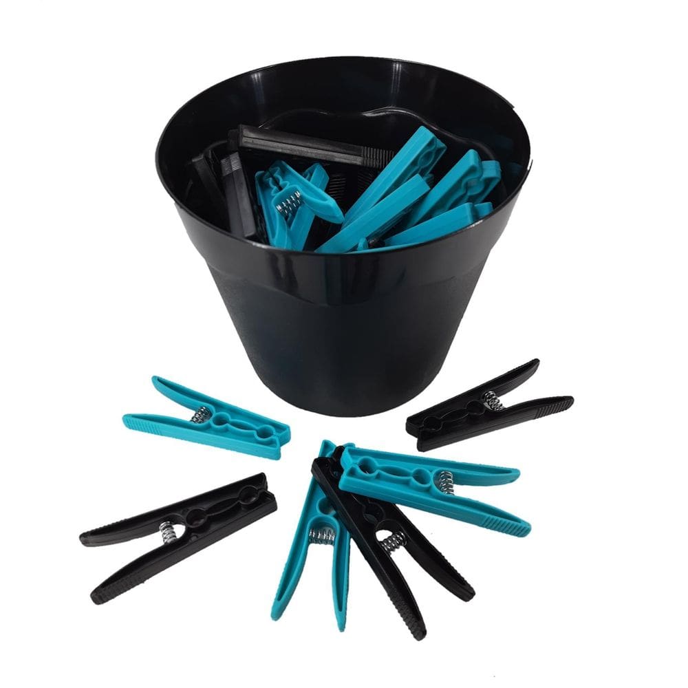 Cesto Preto Pregadores De Roupas Plástico Preto Com Verde