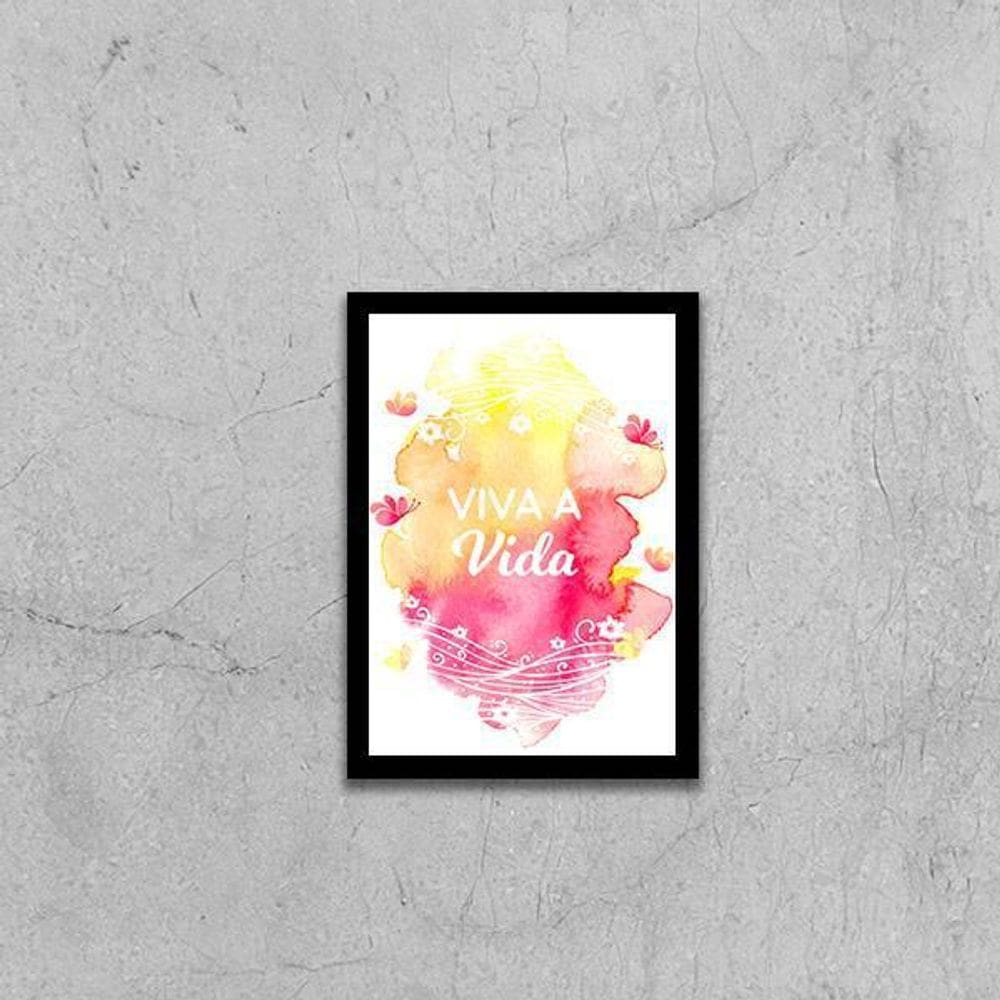 Quadro Viva A Vida 24X18Cm