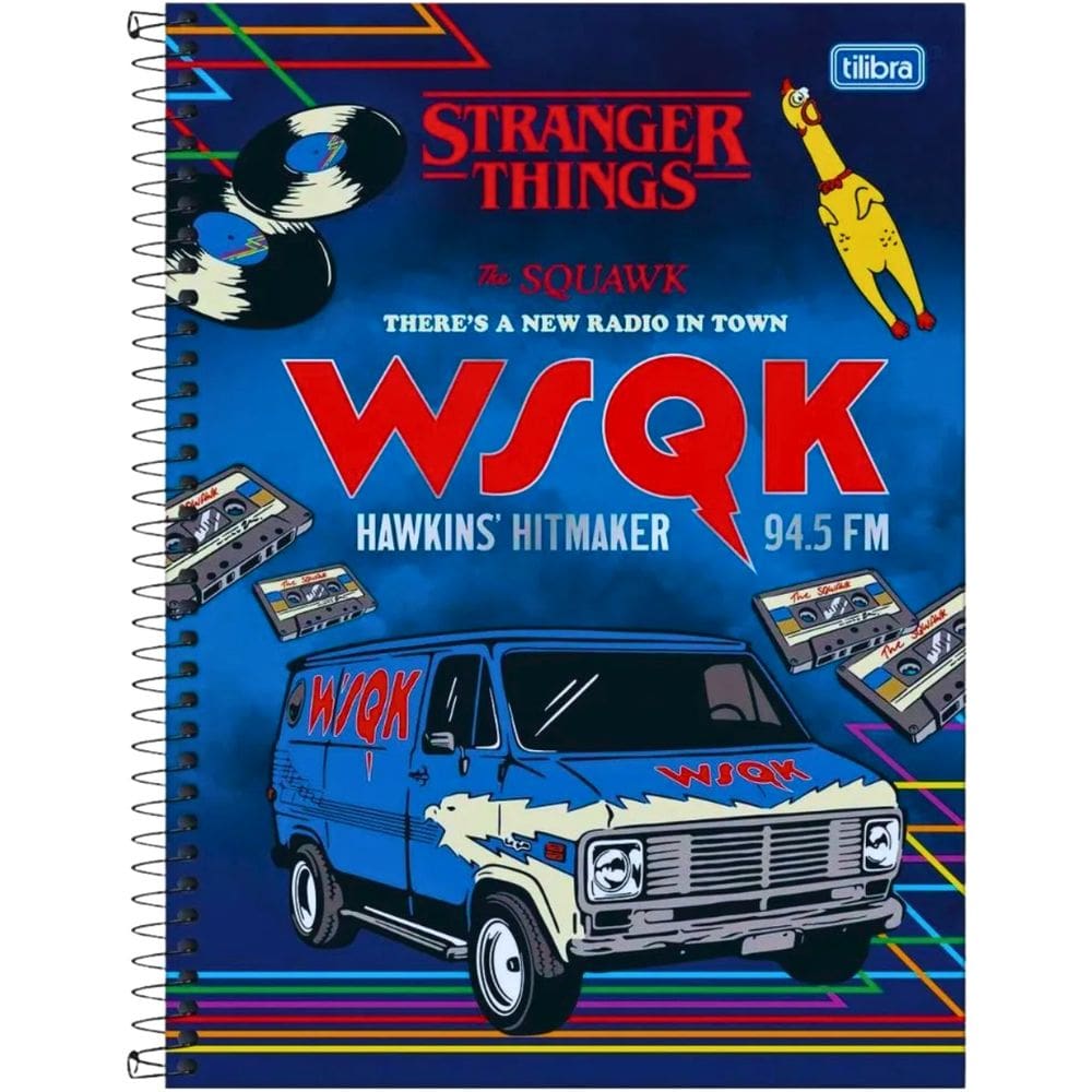 Caderno 10x1 Capa Dura Stranger Things 160 Folhas Tilibra
