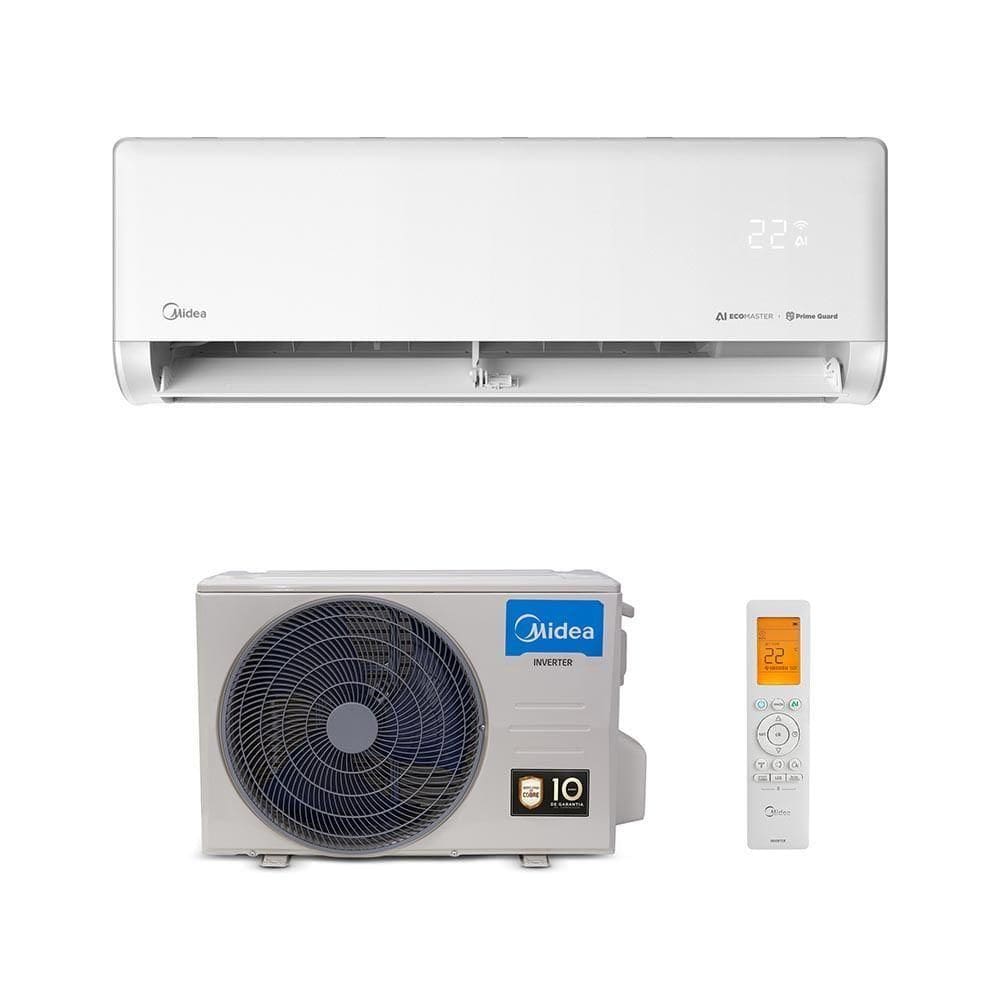 Ar Condicionado Split Hi Wall Inverter Midea Ai Ecomaster 18.000 BTUs R-32 Quente e Frio 220V