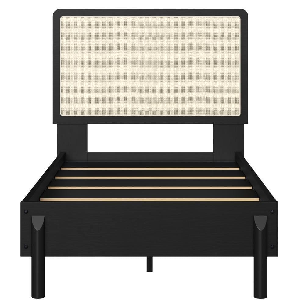 Cama Solteiro Artesano Palhinha Oslo 102cm Nero