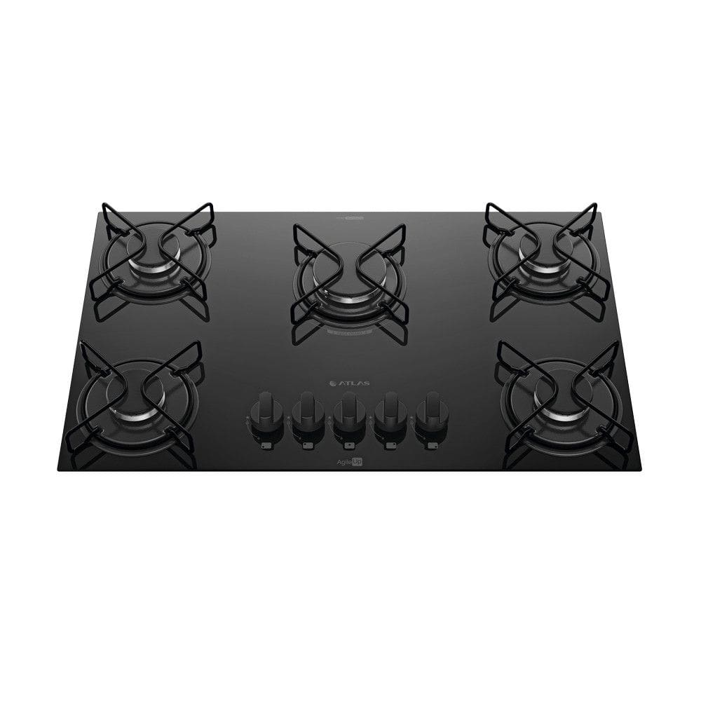 Cooktop Atlas 5 Bocas Agile Up Mesa de Vidro