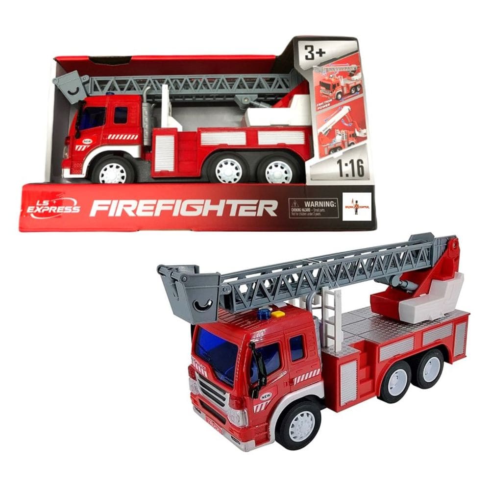 Caminhão Bombeiro com Escada Luz e Som - Brink Center