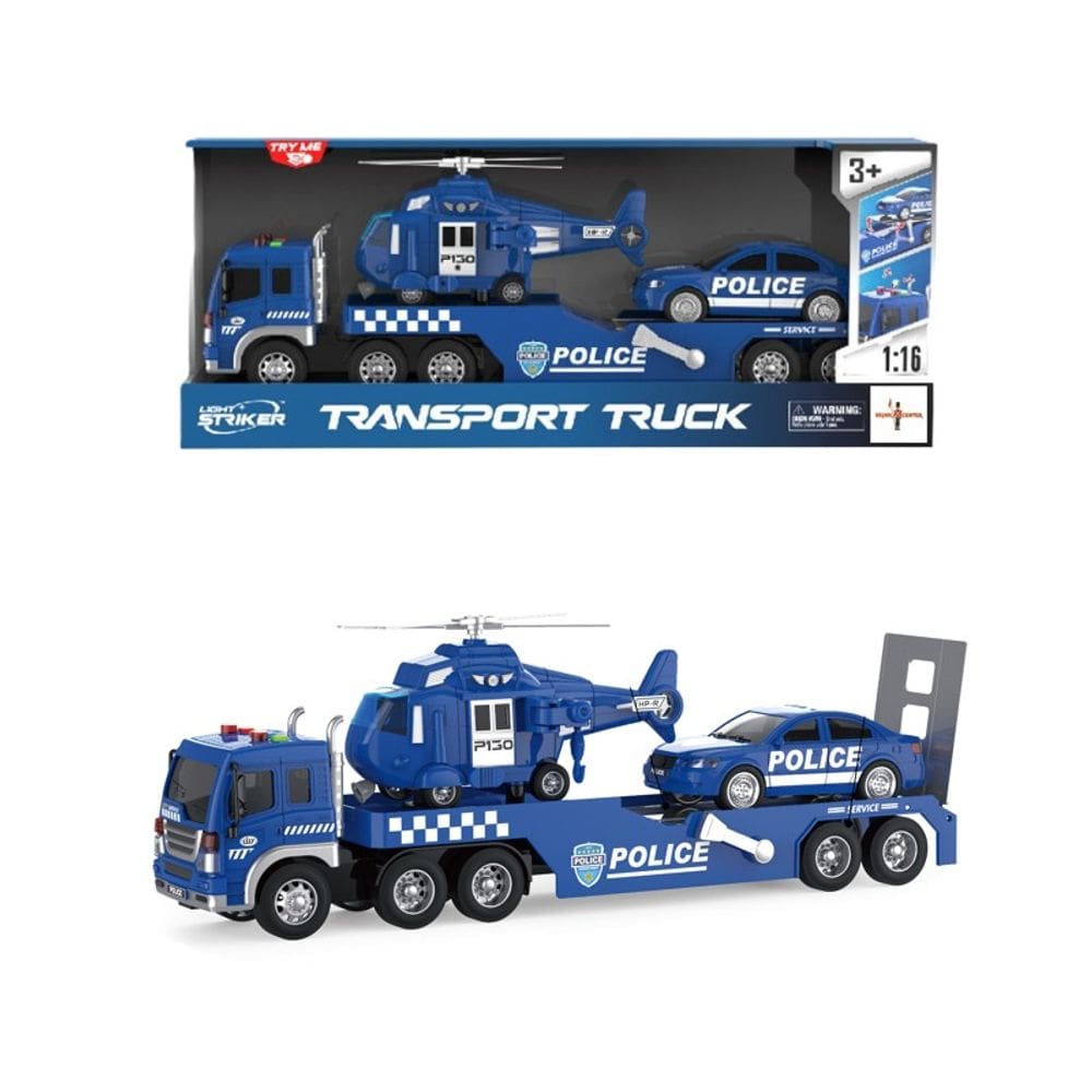 Caminhão Cegonha Policial com Som e Luzes - Brink Center