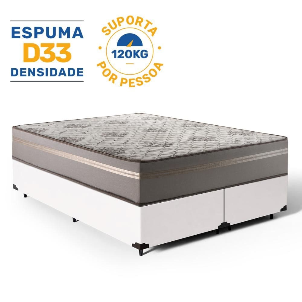 Cama Box com Colchão de Espuma D33 Millenium One Face Queen 158cm