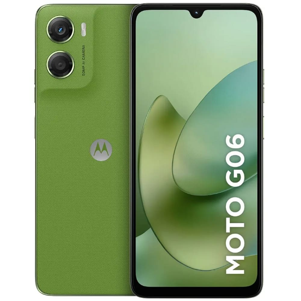 Smartphone Motorola Moto G06 128GB, 4GB RAM, Verde, Câmera 50MP, Tela 6,9? e Bateria de Longa Duração