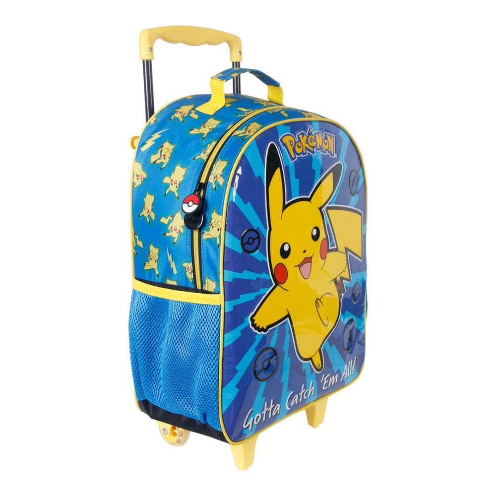 Mochila de Rodinhas Escolar 16 Pokemón Pikachu
