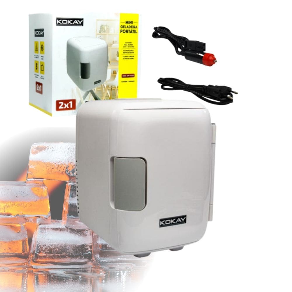 Mini Geladeira Portátil 4L 12V e 127V Para Casa e Carro