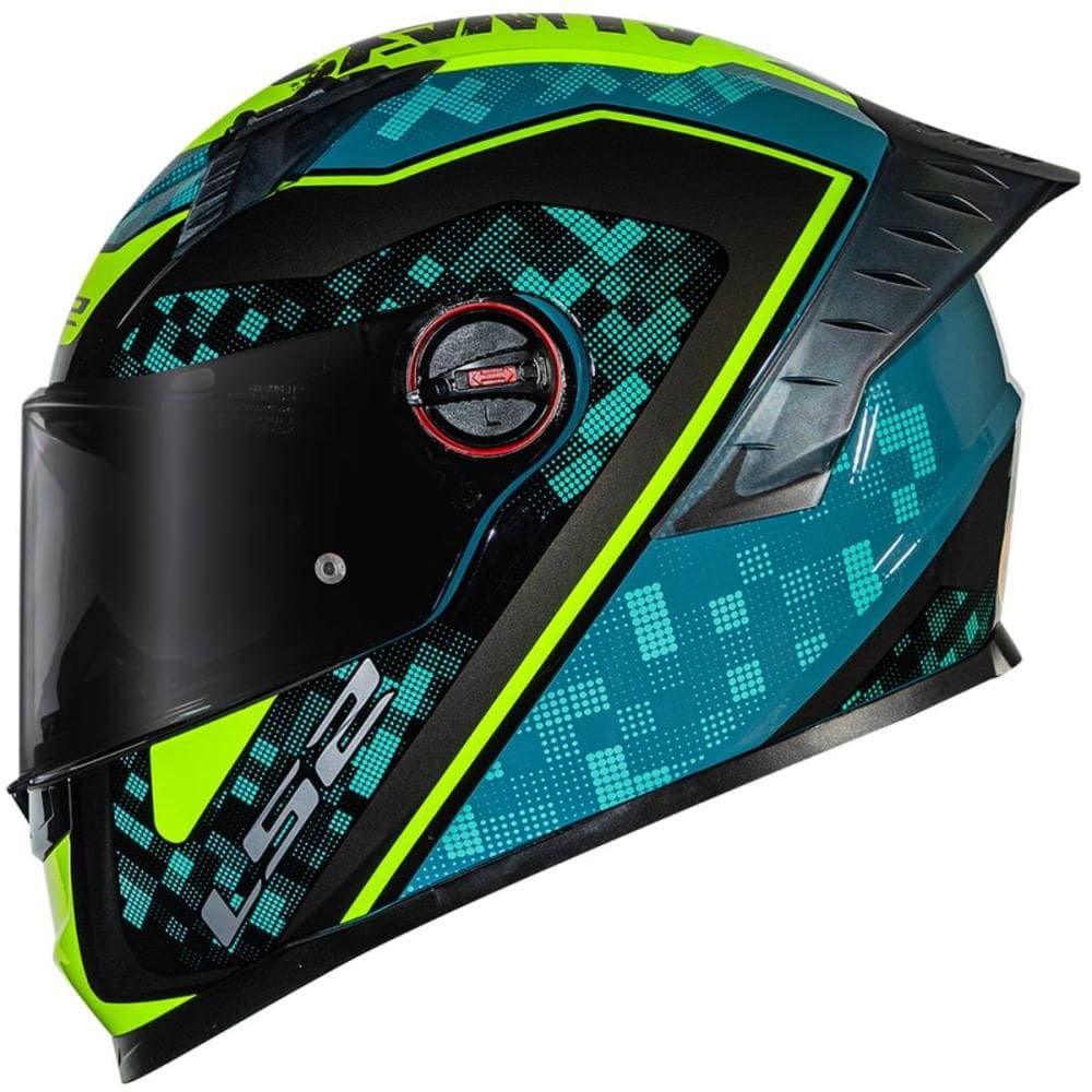 Capacete LS2 FF358 Pro Striker Azul/Amarelo