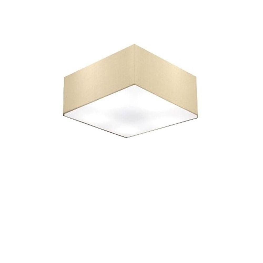 Plafon Quadrado Vivare Md-3000 Cúpula Em Tecido 12/25x25cm - Bivolt Algodão-crú 127/220v