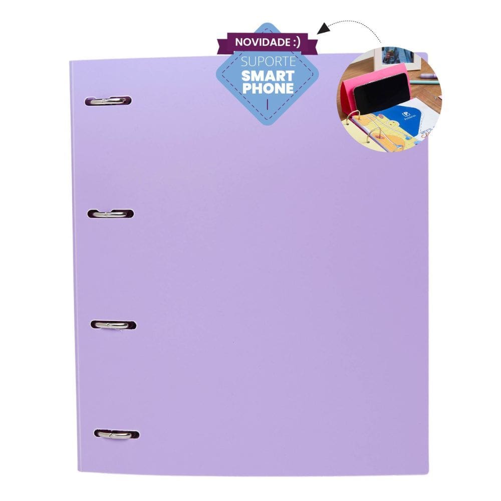 Caderno Argolado Plático Tamanho Universitário Poli - POLIBRAS