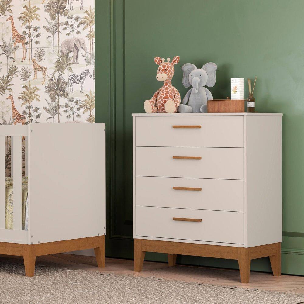 Cômoda Gaveteira para Quarto de Bebê Flip Areia Fosco