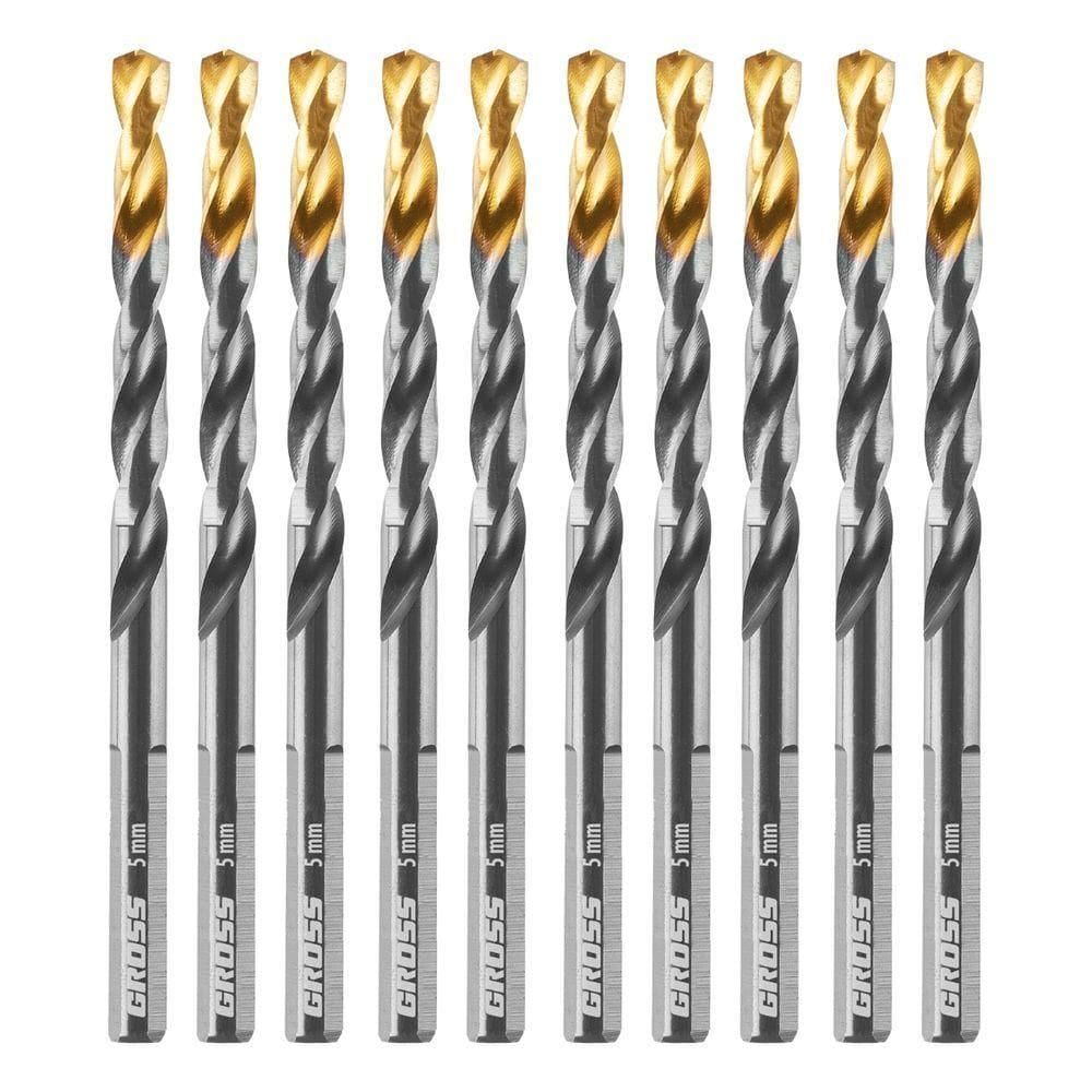 Broca Aço Rápido 5mm 10pcs Profissional Metal Gross