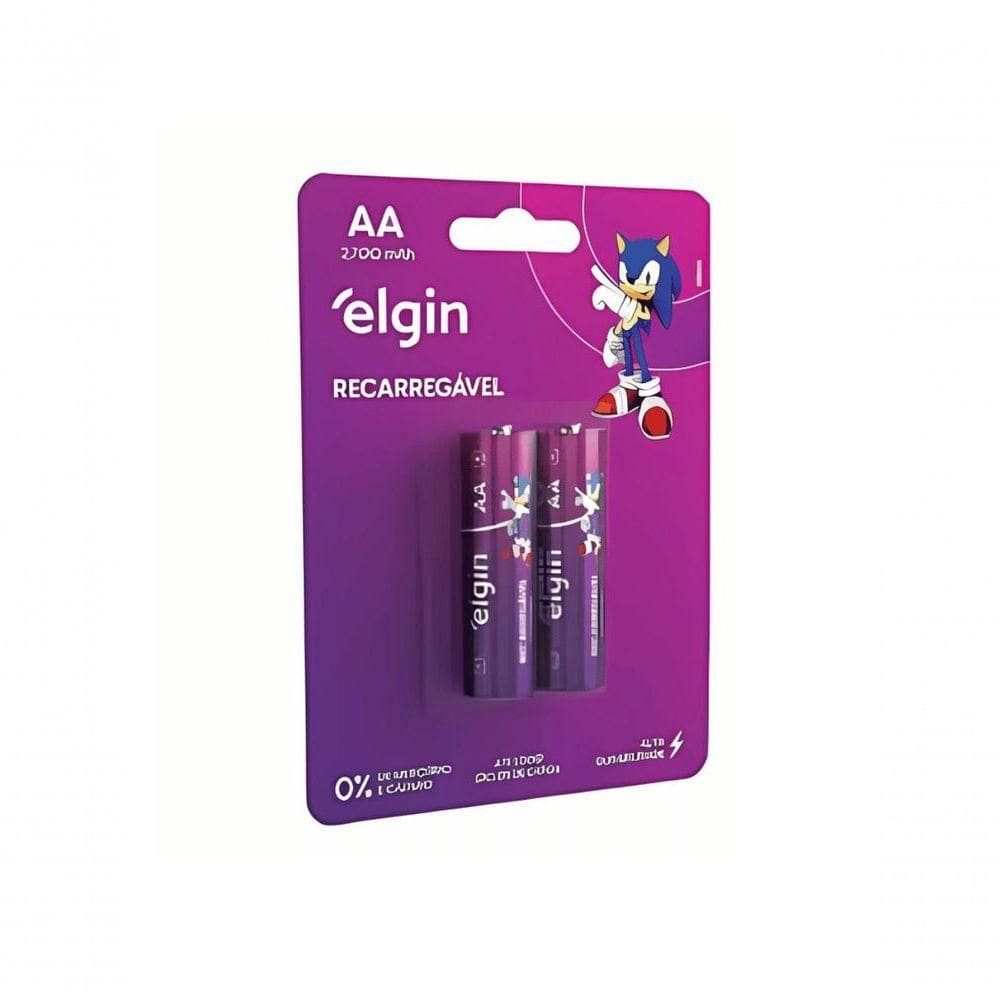 Pilha Recarregavel Elgin Aa 2700mah Blister Com 4