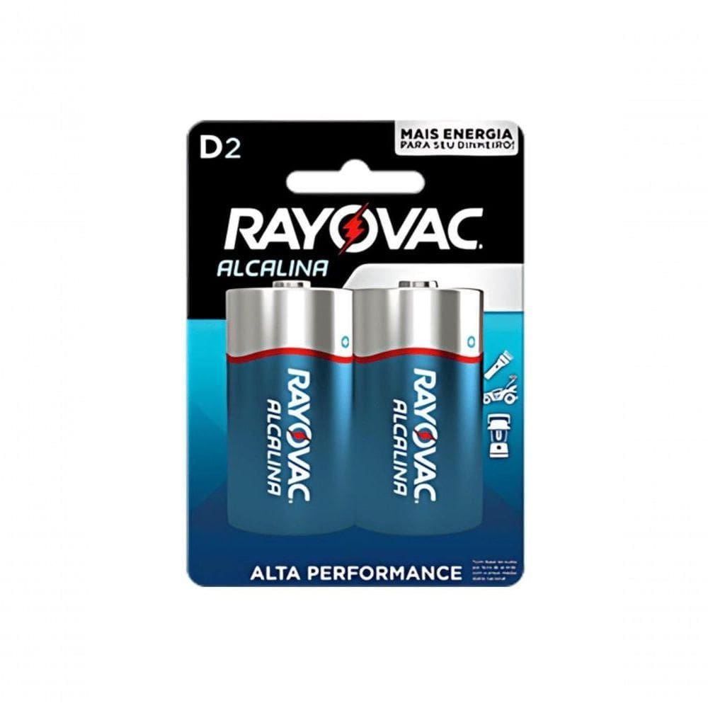 Pilha Alcalina Tamanho D 1,5v Com 2 Unidades