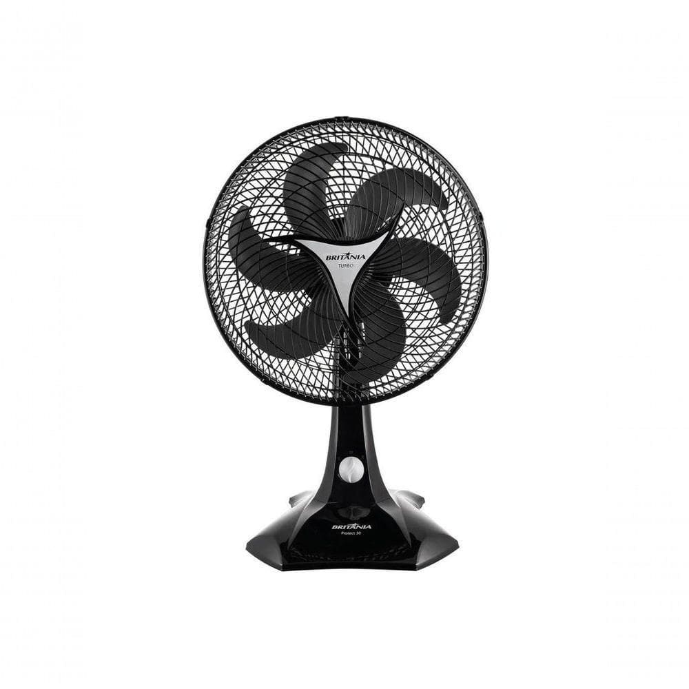 Ventilador Britania Protect 30cm 6 Pas Preto 110V