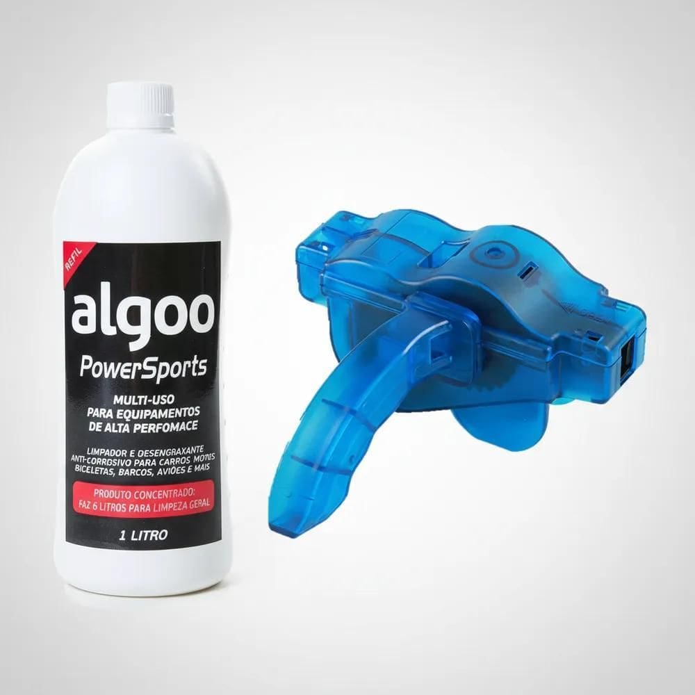 Kit Limpeza Bike Desengraxante Algoo 1L + Limpador Corrente
