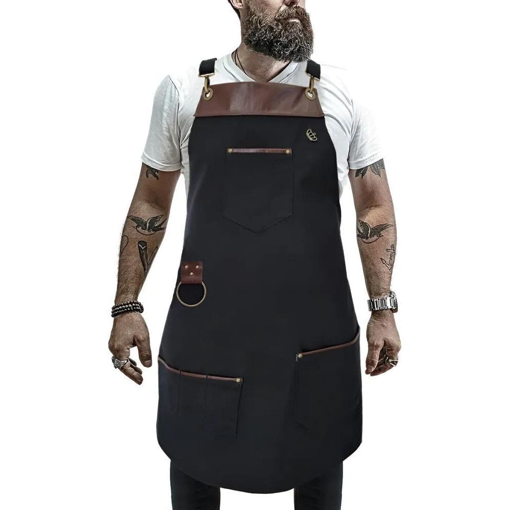 Avental Cozinheiro Churrasqueiro Restaurante Barista Couro C