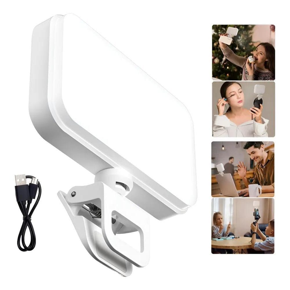 Luz De Selfie 66 Led Portátil Clipe 360º Celular No 127/220V