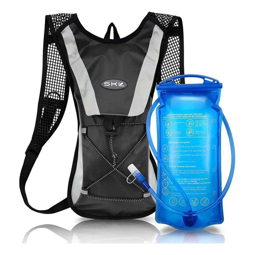 Mochila Hidratação Térmica Bolsa De Água 2 Litros Cor Preto