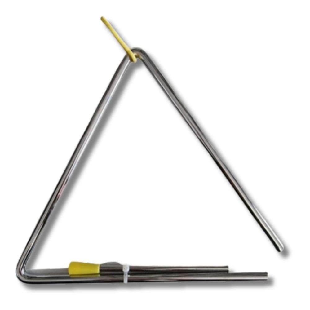 Triângulo De Aço Cromado 13Cm Com Baqueta Percussão Spanking