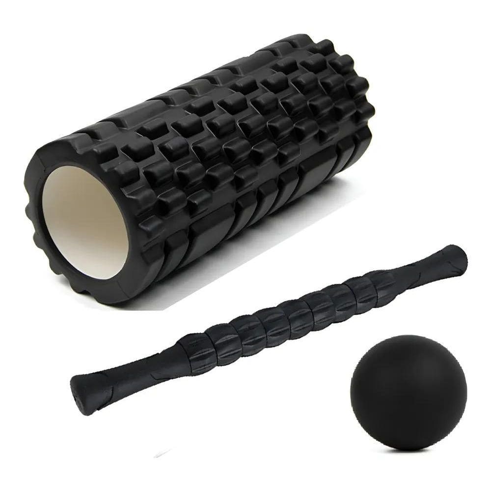 Bastão E Rolo E Bola Liberação Miofascial Massagem Foam Roll
