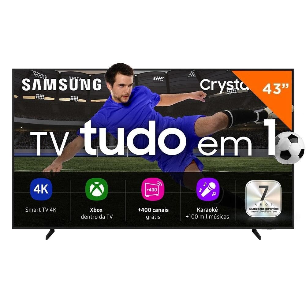 Smart TV 43 Polegadas Samsung Crystal UHD 4K - UN43U8100 2025