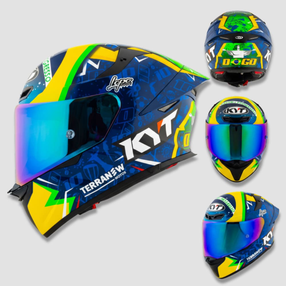 Capacete KYT TT Revo Diogo Moreira 2024 com viseira Camaleão