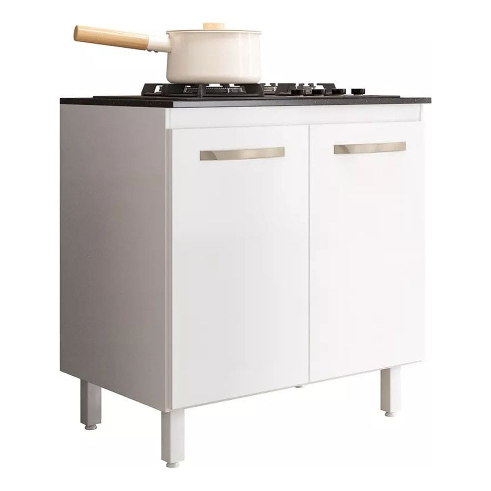 Balcão Multiuso Para Cooktop 4 Ou 5 Bocas 80cm Com 2 Portas