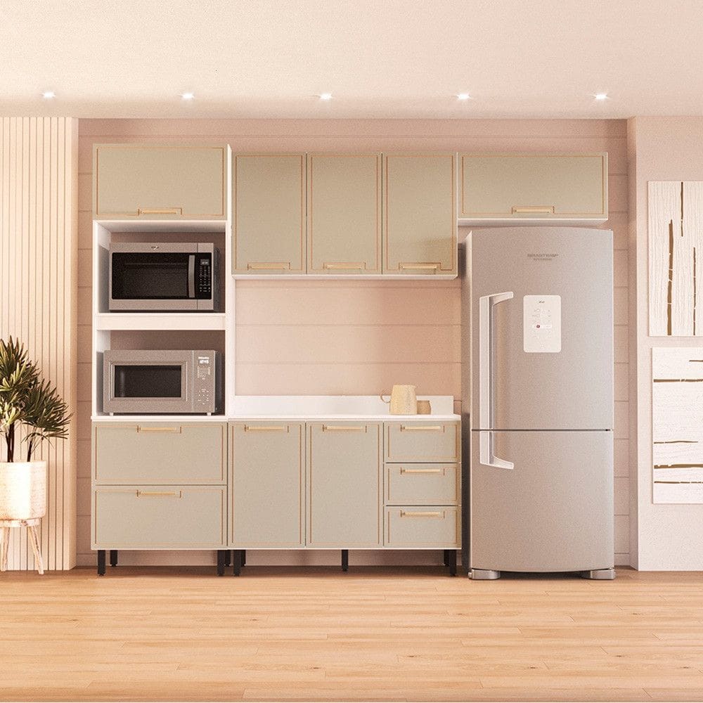 Cozinha Modulada 4 Pecas com Tampo Amara Politorno Moveis