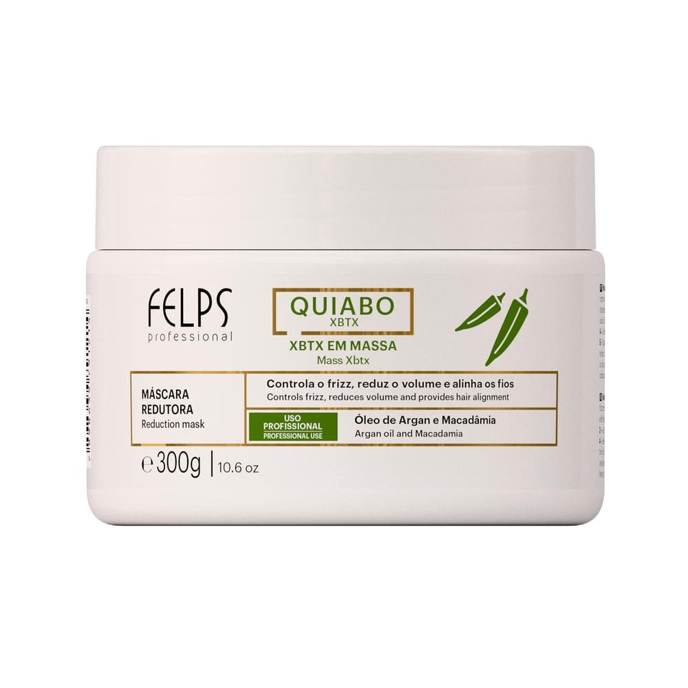 Máscara Redutora Quiabo XBTX Antifrizz Felps Professional - 300g