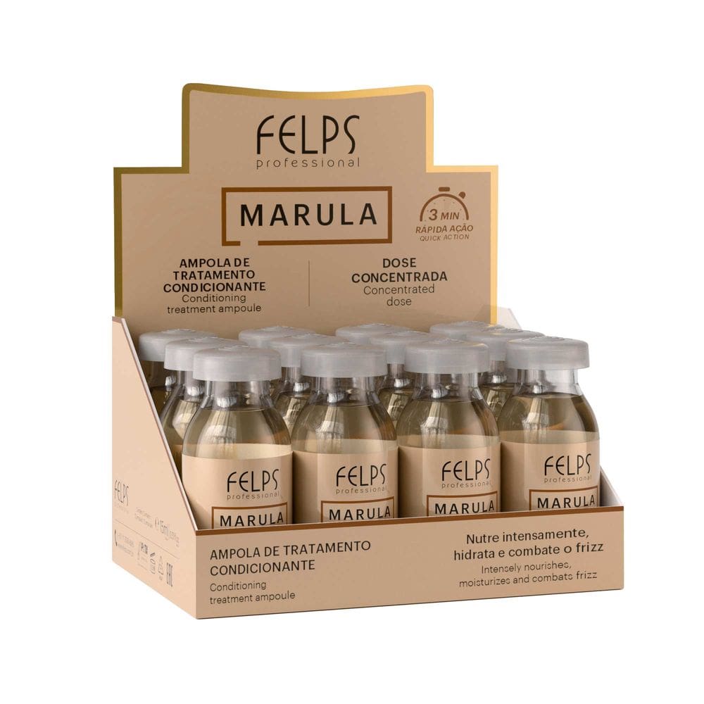 Ampola de Tratamento Marula Hipernutrição Felps Professional - 12x15mL