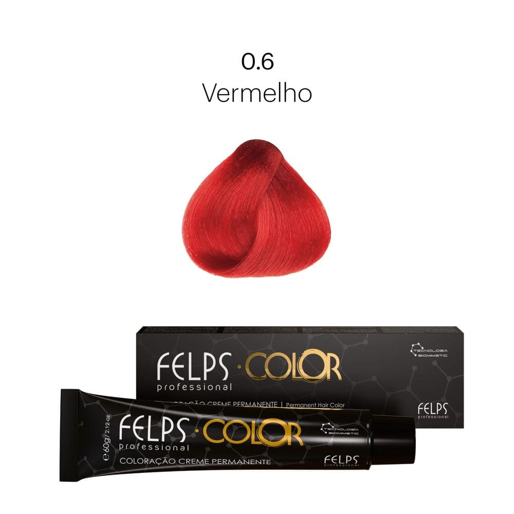 Coloração Profissional  Felps Color Vermelho Corretor 0.6 - 60g