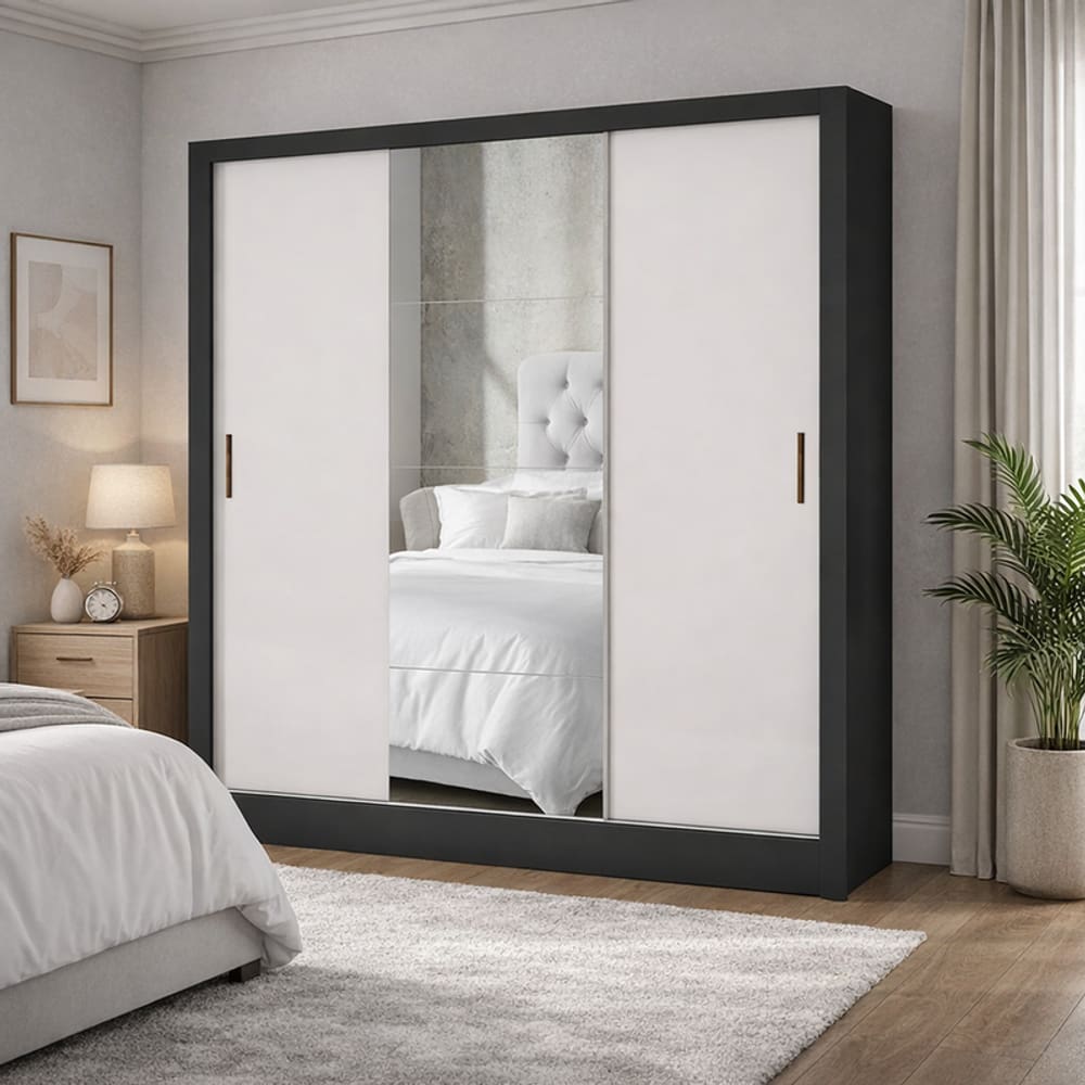 Guarda Roupa com espelho e 3 Portas Sapphire -Grand Line