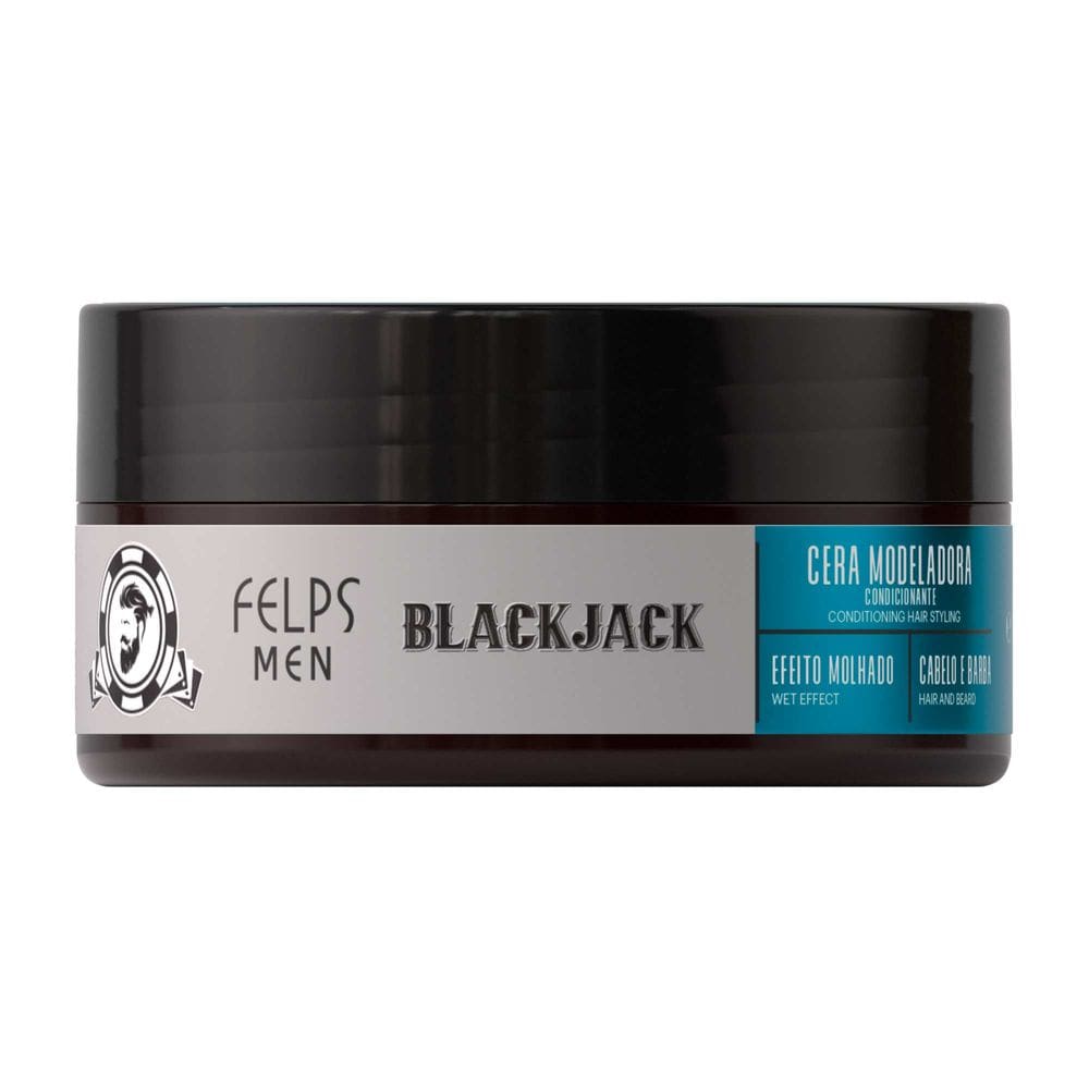 Cera Modeladora Efeito Molhado Black Jack Felps Men - 120g