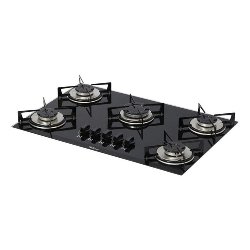Cooktop A Gás - 5 Queimadores - Bivolt - Fischer - Preto