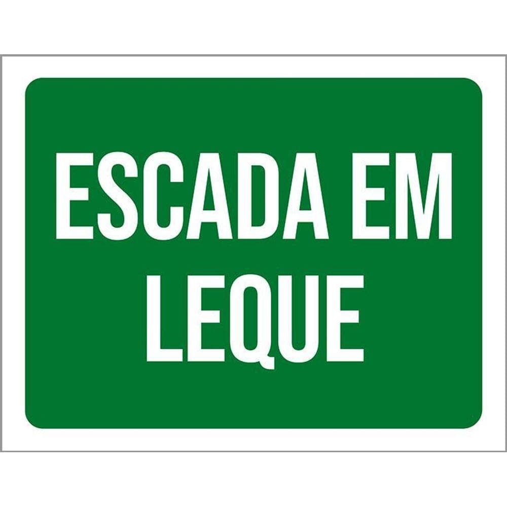 Placa Sinalização Escada Em Leque 36X46