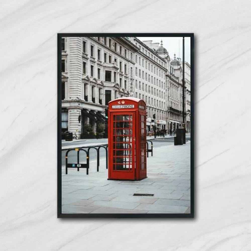 Quadro Telefone Londres 24X18Cm 001