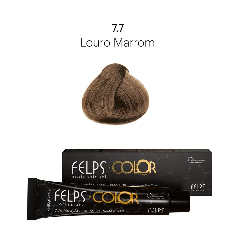 Coloração Profissional  Felps Color Louro Marrom 7.7 - 60g