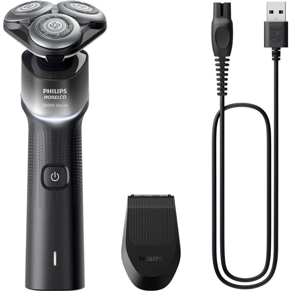 Máquina de barbear Philips Norelco X5004 recarregável úmida e seca