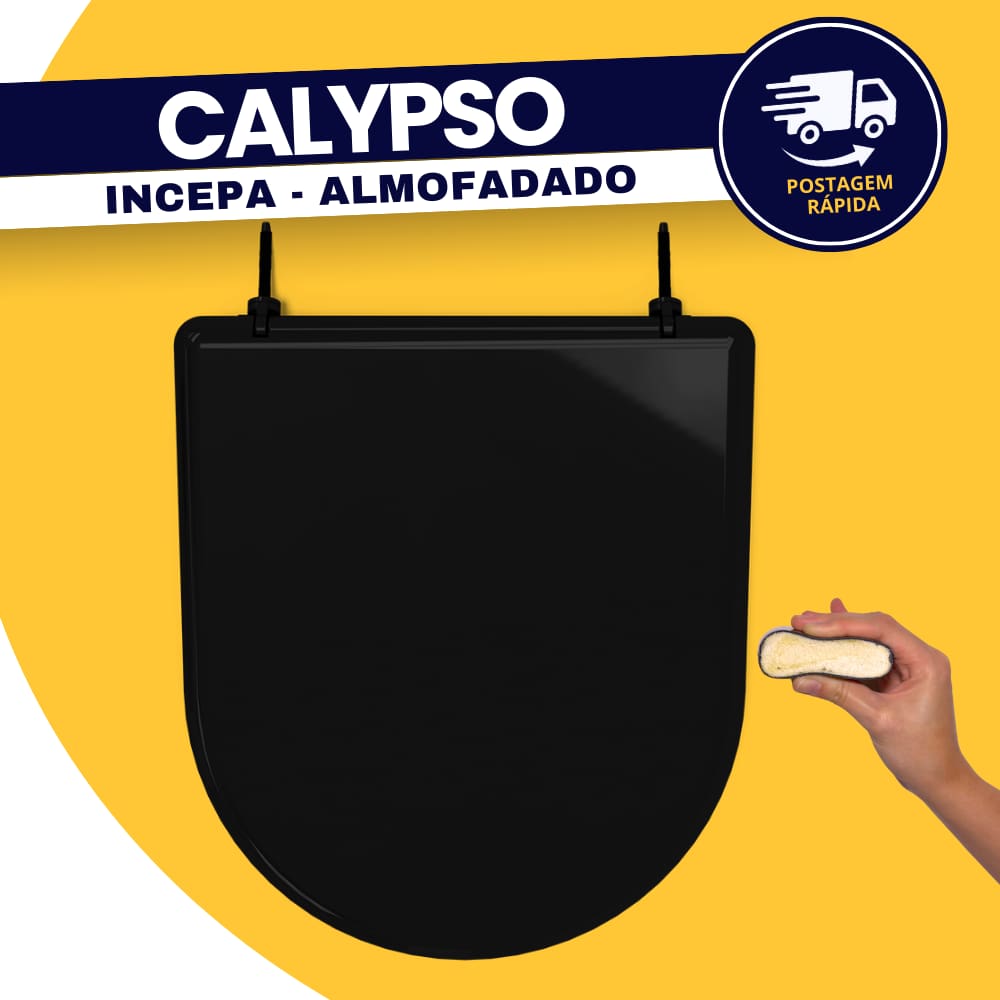 Tampa Assento Sanitária Calypso Para Banheiro Almofadado Luxo Durín