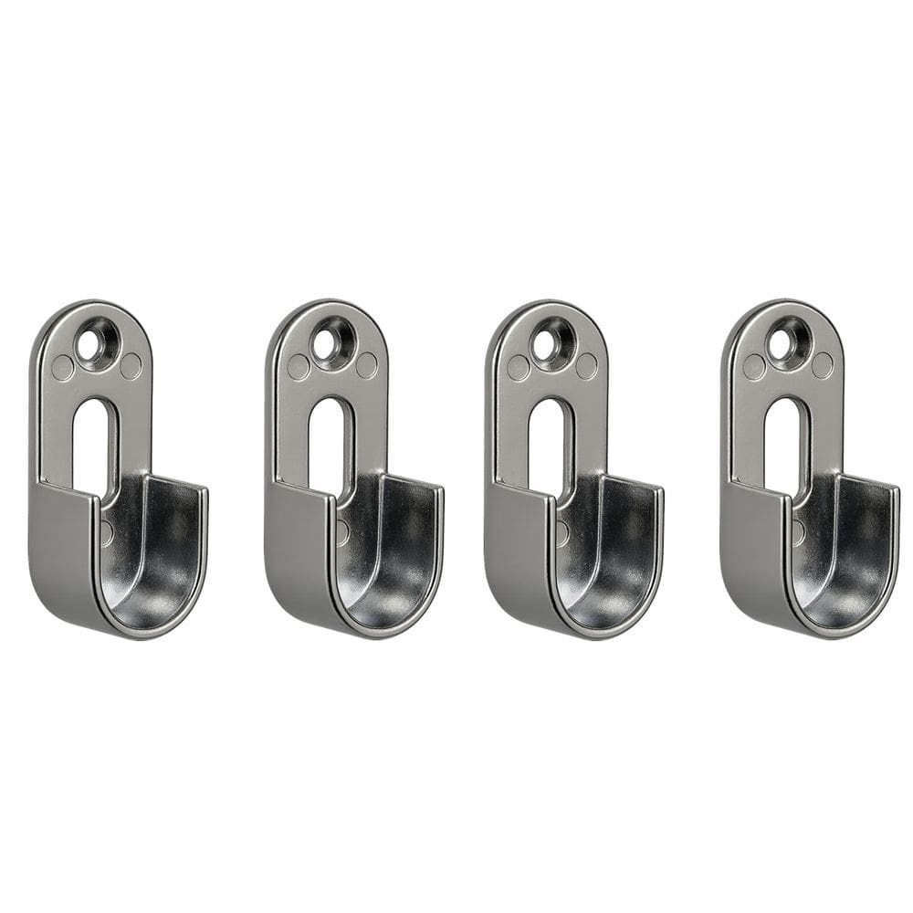 4 Suporte Cabideiro Tubo Oblongo Oval Armário Guarda Roupa Cromo