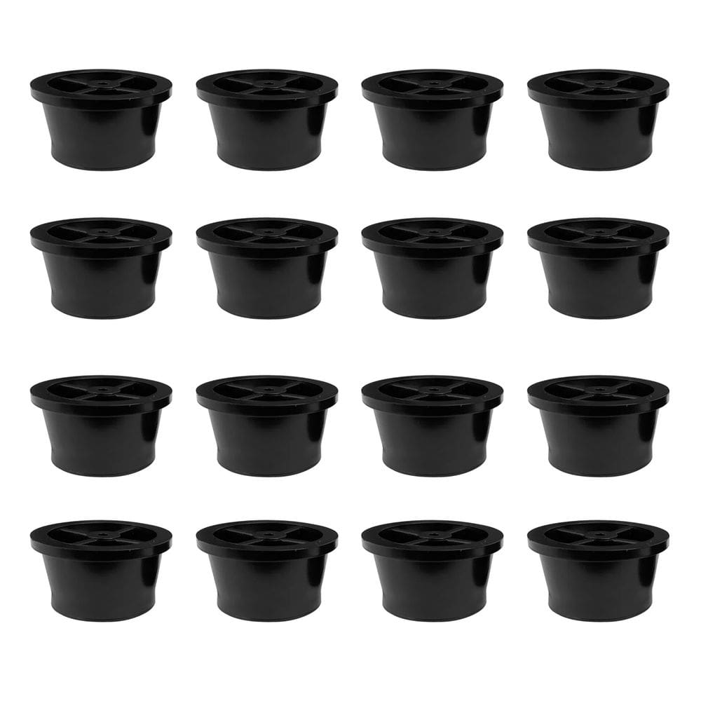 16 Pés Sapata Para Móveis Plástico Preto 2cm - Sofá, Puffs