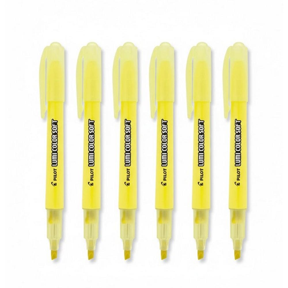 Caneta Marcadora de Textos e Páginas Pilot Amarelo Kit c/ 6