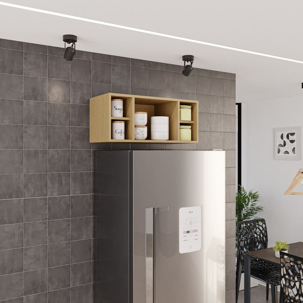 Armário Aéreo para Geladeira Pérola Jequitiba